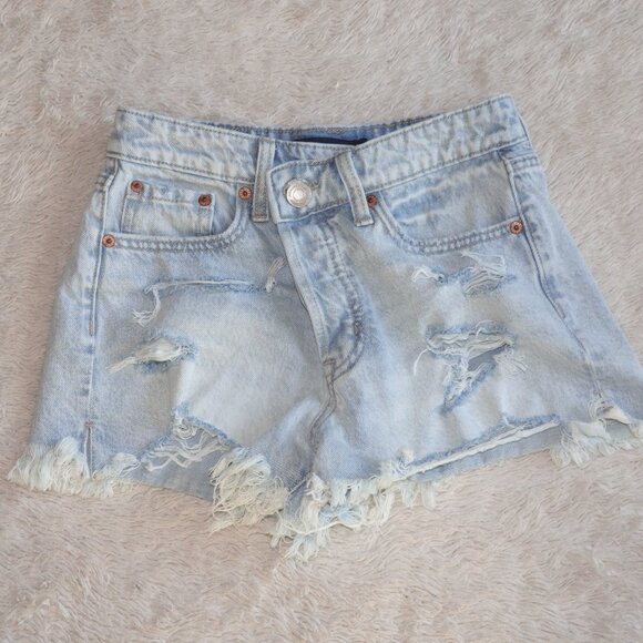 Aeropostale Pants - Women's Size 000 Aeropostale Vintage High-Rise Crossover Denim Shorty Shorts